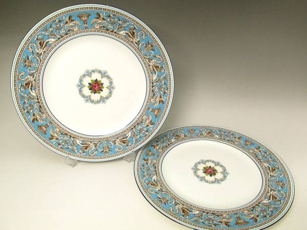 Wedgewood フロレンティーンターコイズ ディナープレート ペアB