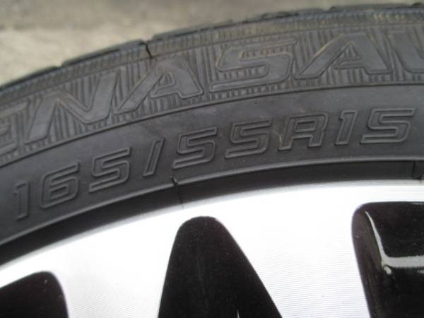ダイハツ純正アルミ(タントカスタム等) 165/55R15 ライン入り