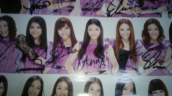 E-Girls Candy Smile 直筆サインポスター 鷲尾伶菜 Ami 藤井萩花 レア