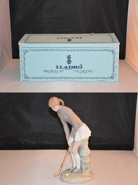 LLADROナイスパット【絶版】4851 LLADRO リヤドロ 4851 『ナイスパット』 Lady Golfer希少 美品