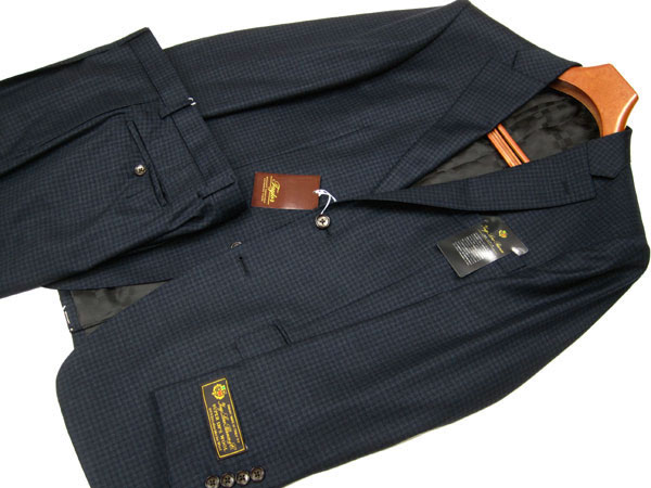 ロロピアーナ A6 新作♪NEW秋冬 Super130s格子柄チェック紺b130