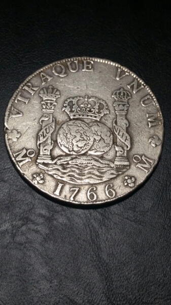 1766 【スペイン領メキシコ大型銀貨】【1766年】8レアル27g メキシコ