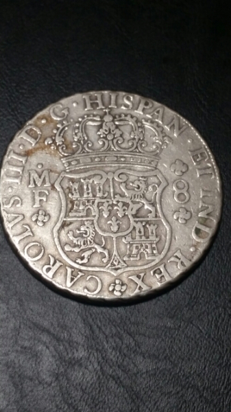 1766 【スペイン領メキシコ大型銀貨】【1766年】8レアル27g メキシコ