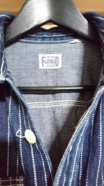 フラットヘッド ウォバッシュ デニムシャツ 38