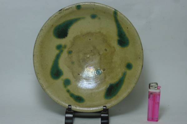関西初荷10 九州 古上野焼 黄瀬戸釉 菓子器 銅釉鉢 江戸時代】 xvpbvx