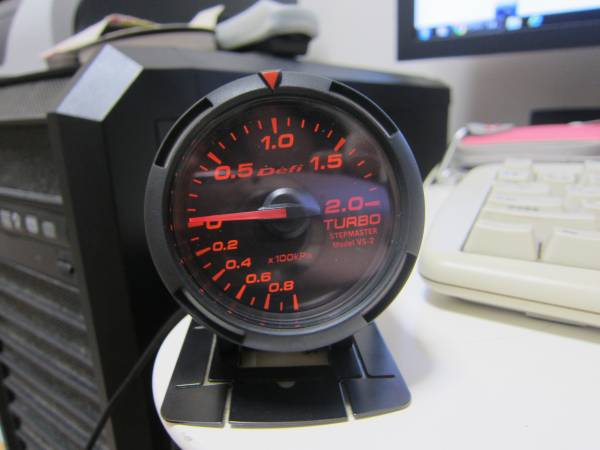 売切！ デフィ（Defi） レーサーゲージ　ブースト レッド 52パイ