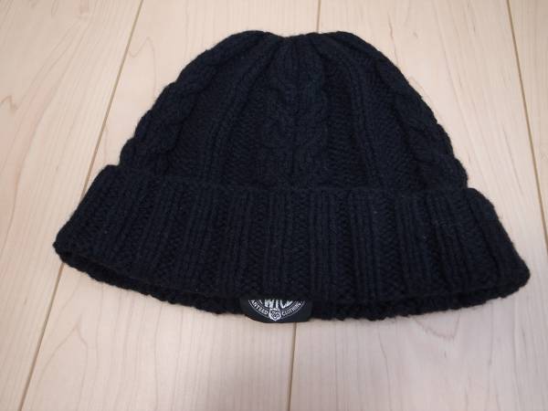 Waste(Twice)フィッシャーマンニットキャップ黒(kaptainsunshine