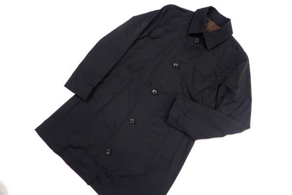 美品◆BOSS ヒューゴボス コットンステンカラーコート 48 黒