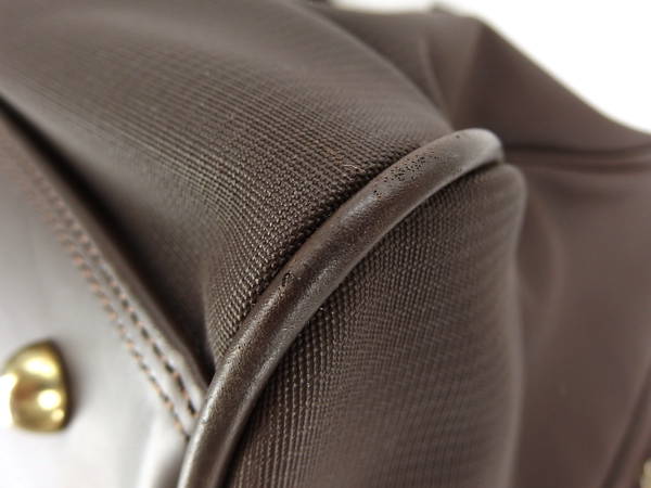 1円 美品 バーバリーゴルフ ボストンバッグ ダークブラウンEL284