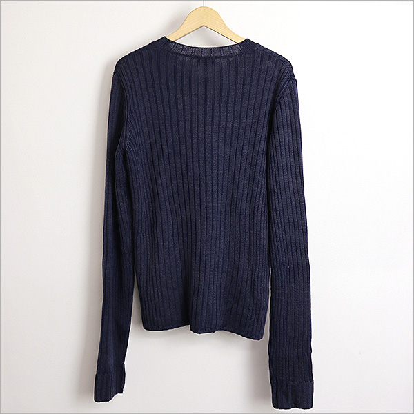 DRIES VAN NOTEN ドリスヴァンノッテン リブ編みVネックニット L