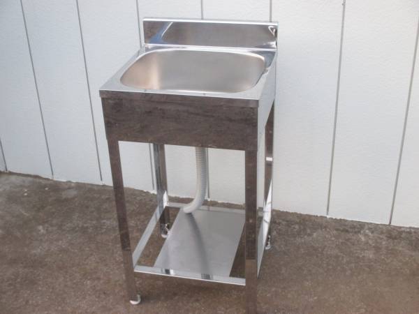 ステンレス 1層 シンク 43×45×88cm 厨房 手洗い 補助 流し台
