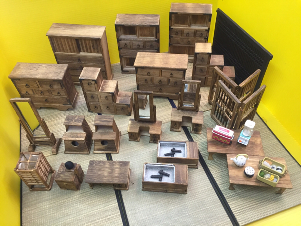 ミニチュア ドールハウス 和家具セット