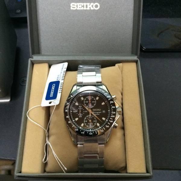 ☆新品セイコー SEIKO アラームクロノグラフブラック黒 SNA487P1