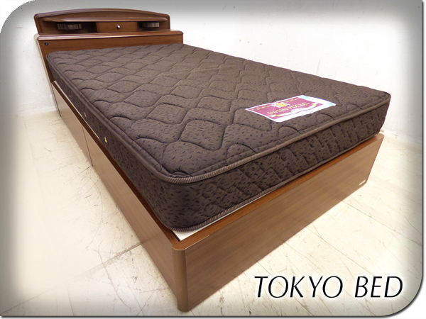 茶色のセミダブルベッド bed 東京23区全域送料無料 東京ベッド - 千葉・柏展示場 ≪工場直送≫展示現品アウトレット 東京