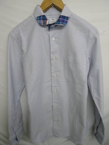 ◆ jipijapa ヒピハパ 切替　チェック ストライプシャツ　2 美品