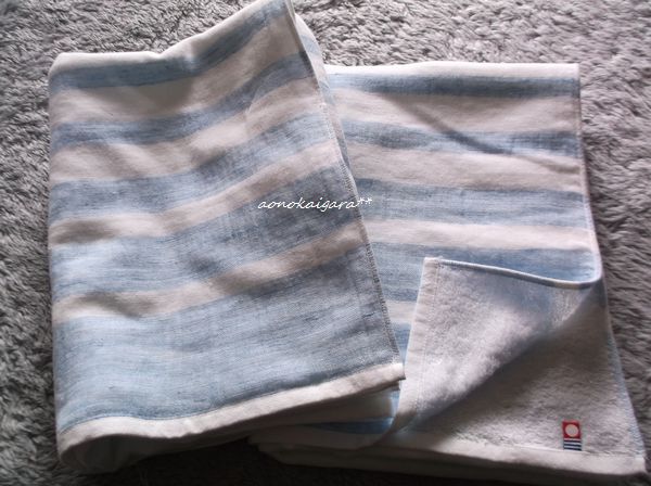 新品●今治タオル●リネン混●肌触り◎●吸収◎バスタオル2枚★