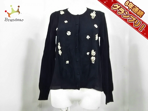 チェリーアン カーディガン F レディース 美品 黒×ゴールド×白