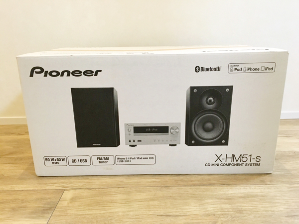 Pioneer X-HM51 ミニコンポ Bluetooth対応 パイオニア X-HM51-S