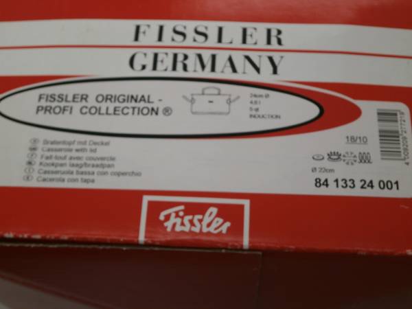 未使用フィスラーキャセロール24ｃｍ電磁調理器対応￥41000