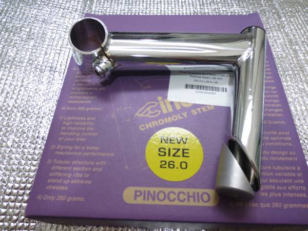 人気SALE，新作 Cinelli Pinocchio 130mm クランプ径26.0mm チネリ ステム(120mm～)｜売買されたオークション情報、yahooの商品情報をアーカイブ公開 - オークファン 120mm～