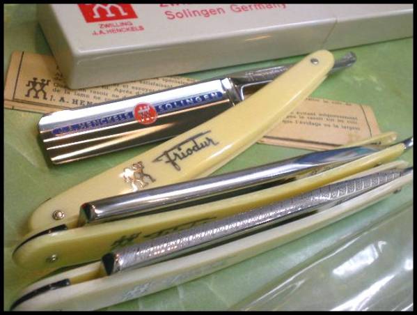 西洋剃刀 3本 J.A.HENCKELS RAZOR ヘンケルス 理容 床屋カミソリ