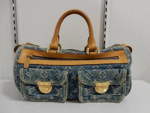 ルイ　ヴィトン　モノグラムデニム　ネオスピーディー　青