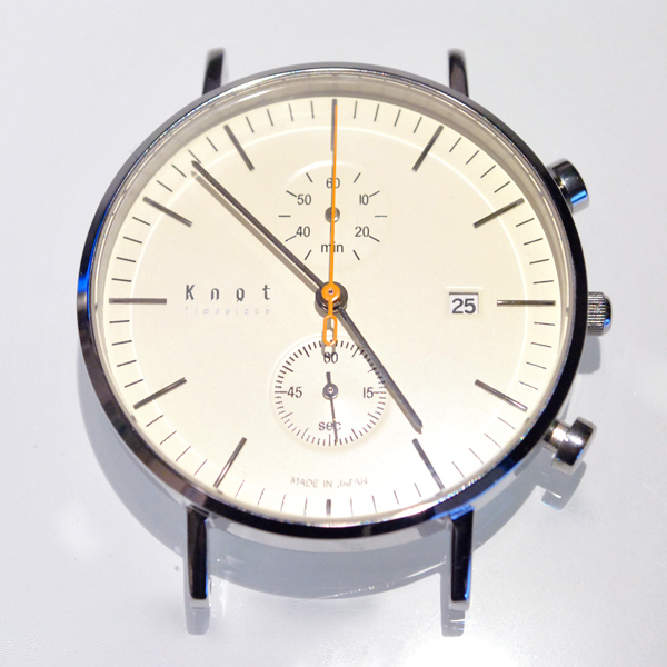 knot ノット◆クロノグラフ アイボリー◆本体　腕時計