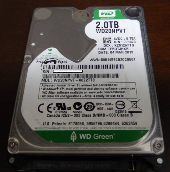 WDC WD20NPVT-00Z2TT0 2000.3GB (2TB)