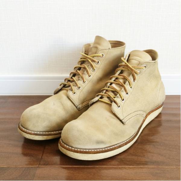 美 レッドウィング プレーントゥブーツ スエード US9E redwing
