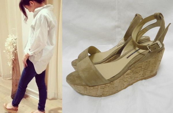 Plage購入 未使用 ペリーコ PELLICO ウエッジ サンダル 35