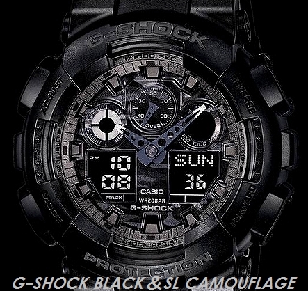1円新品国内G-SHOCK BLACK　CAMOUFLAGE GA100-CF1AJF