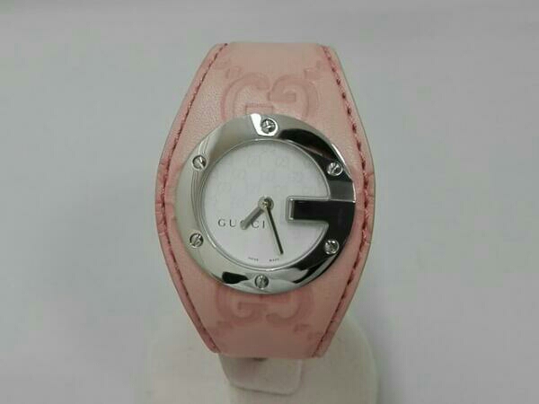 グッチ 104 Gラウンド　グッチシマレザー　レディース