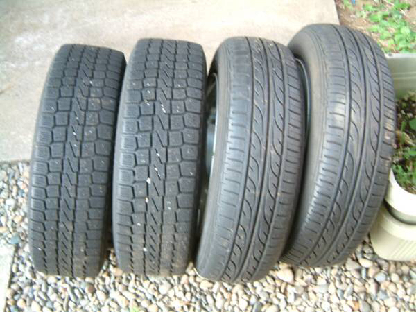 CARVING 13X5J＋35 4穴マルチ 155/65R13タイヤ付き 2本
