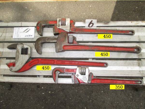 6◆LOBSTER・MCC他　パイプレンチ4品セット◆450・350◆中古品◆