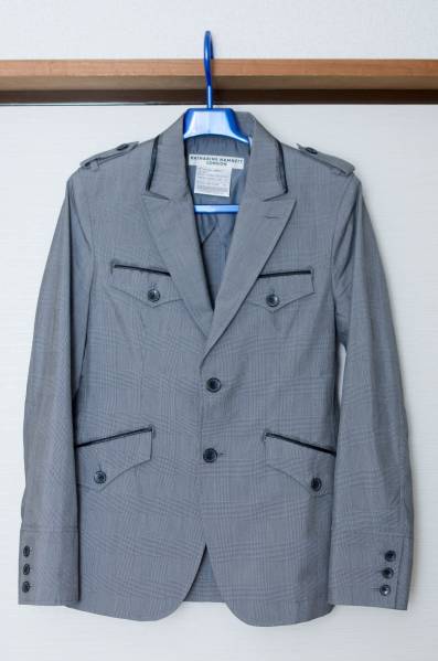 キャサリン・ハムネット　ジャケット　Sサイズ　グレー　