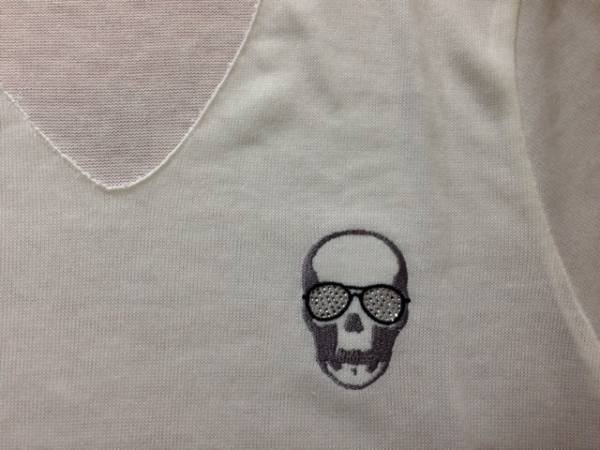 ルシアンペラフィネ サマーニット薄手 半袖　白XL