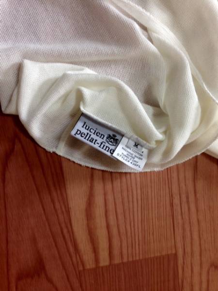 ルシアンペラフィネ サマーニット薄手 半袖　白XL