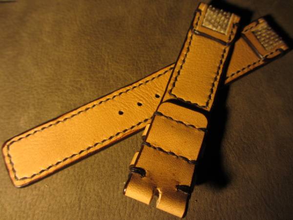 １円～ 栃木レザー ヌメ革×パイソン革 20mmベルト NATO風