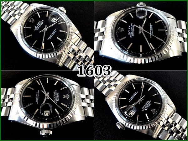 ROLEX◇1603◇デイトジャスト【ブラックダイアル】1972年・美品 ら行