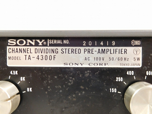 SONY TA-4300F チャンネルデバイダ ステレオ プリアンプT1779309