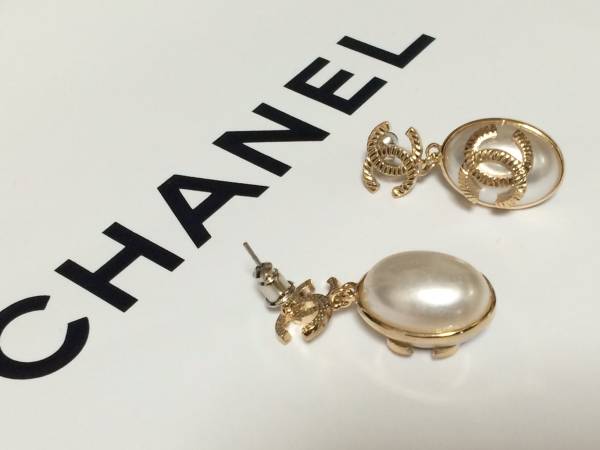 新品 シャネル ココ CC 揺れる G パール ピアス ノベルティ CHANEL 