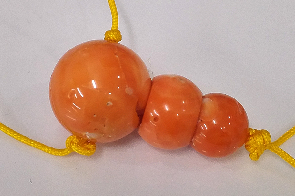 珍品その⑥ 珊瑚親玉 5.0g (玉径約13.3mm) 【珊瑚保証】