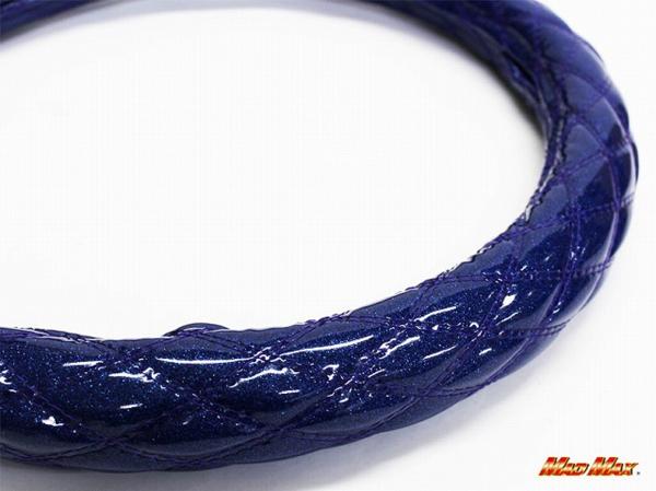 国産 ラメ ブルー/パープル ダブルステッチ ハンドルカバー 2HS