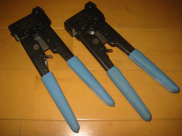 AMP　LANケーブルコネクタ　圧着工具　 中古　　2個セット