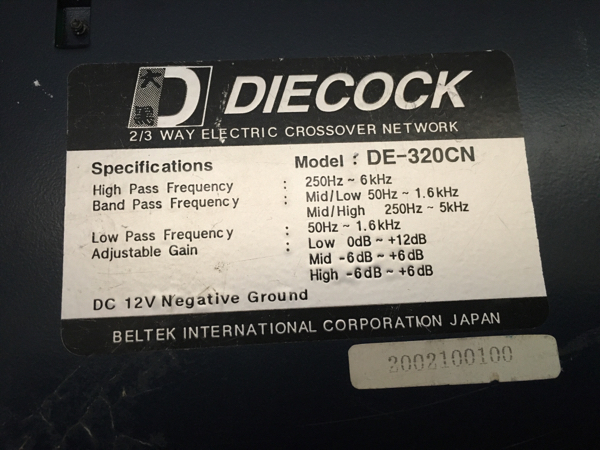 DIECOCK】クロスオーバー DE-320CN