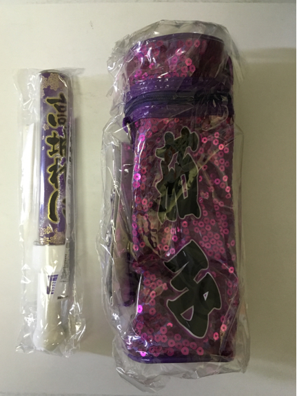 ももクロ推しハッキリショルダーバック+ペンライト 紫 新品未開
