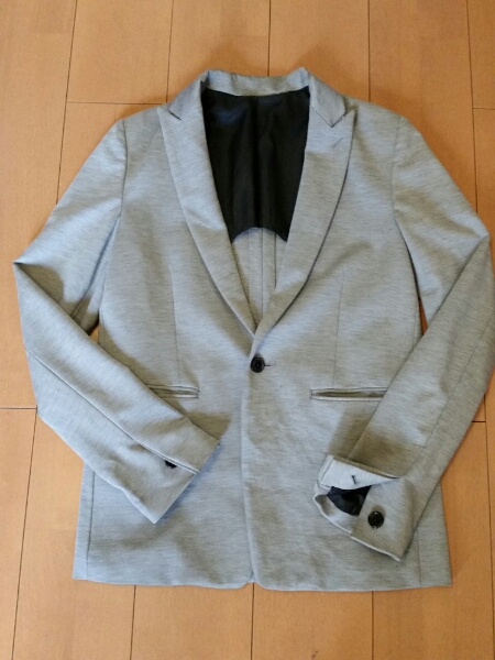 ★5351プールオム★グレー1Bテーラードジャケット2