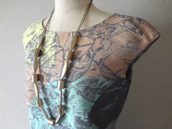 新品★ヒロココシノ　柄ワンピース　38　★74520円