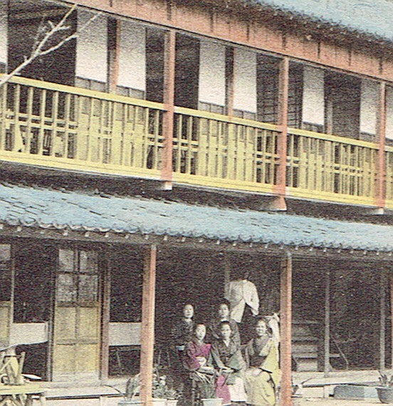 手彩色絵葉書　長崎 茂木 長崎ホテル　大正期