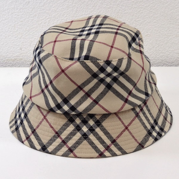 未使用　バーバリーブルーレーベル バケットハット ノバチェック バケハ 帽子 BLUE バケットハット LABEL BURBERRY バーバリー ノバチェック